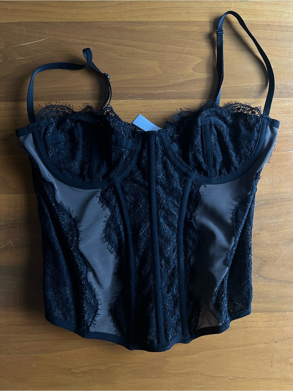 Urban Outfitters Black Lace Bustier Corset